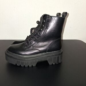 Guess Black Platform Combat Boots
